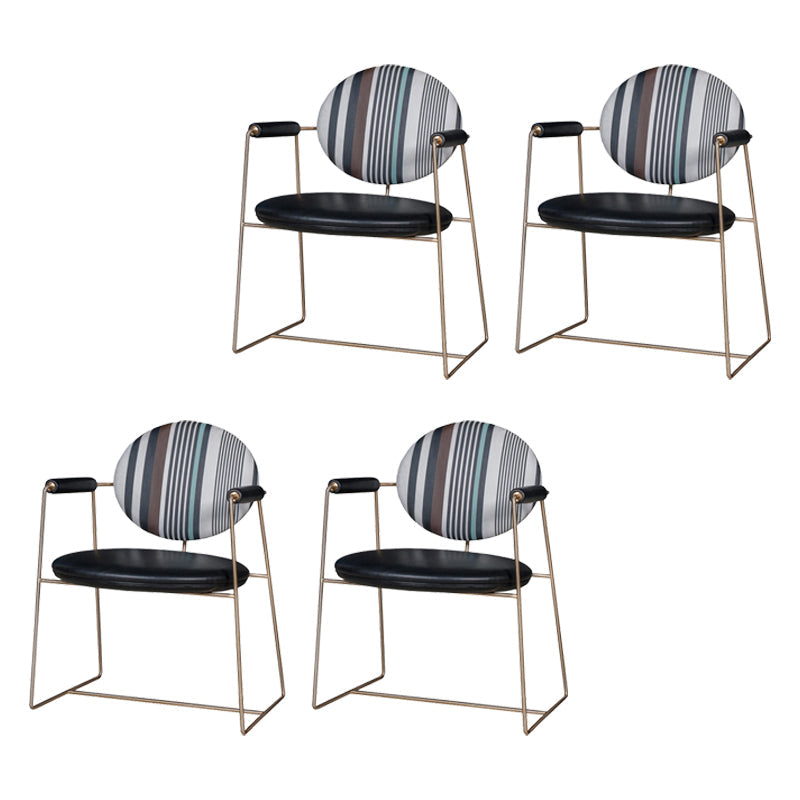 屋内グラムダイニングチェアキングルイバックアームチェア付き布張り