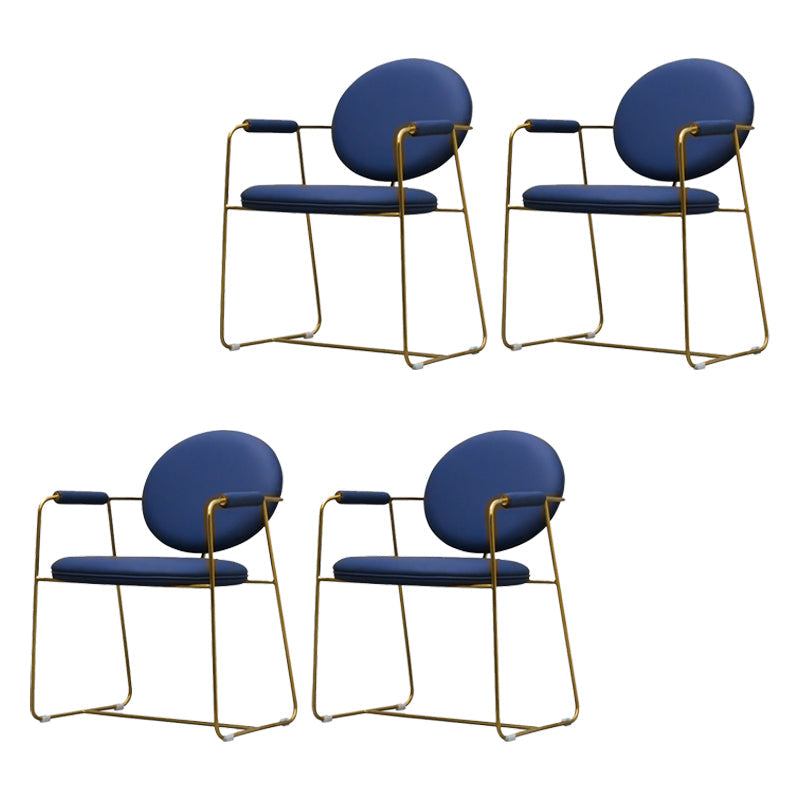 屋内グラムダイニングチェアキングルイバックアームチェア付き布張り