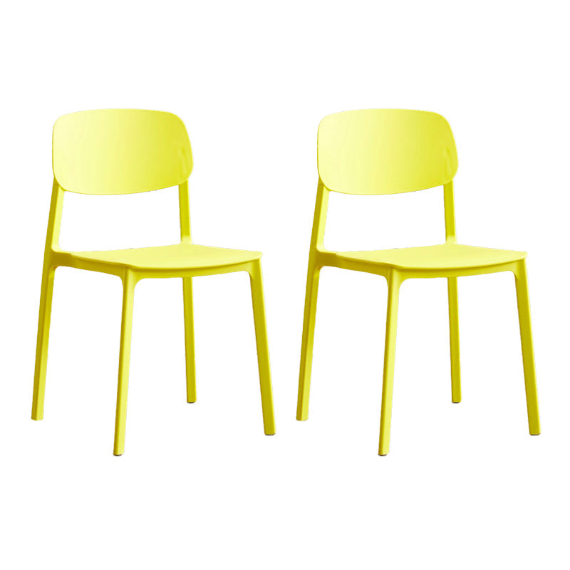 Sedia da pranzo per la sala da pranzo a casa sedia da pranzo con pila di plastica posteriore