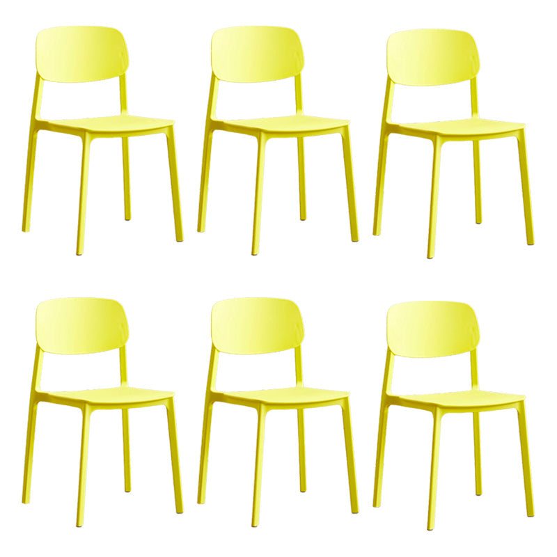 Sedia da pranzo per la sala da pranzo a casa sedia da pranzo con pila di plastica posteriore