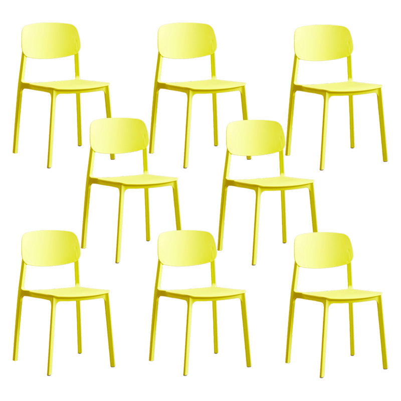 Sedia da pranzo per la sala da pranzo a casa sedia da pranzo con pila di plastica posteriore