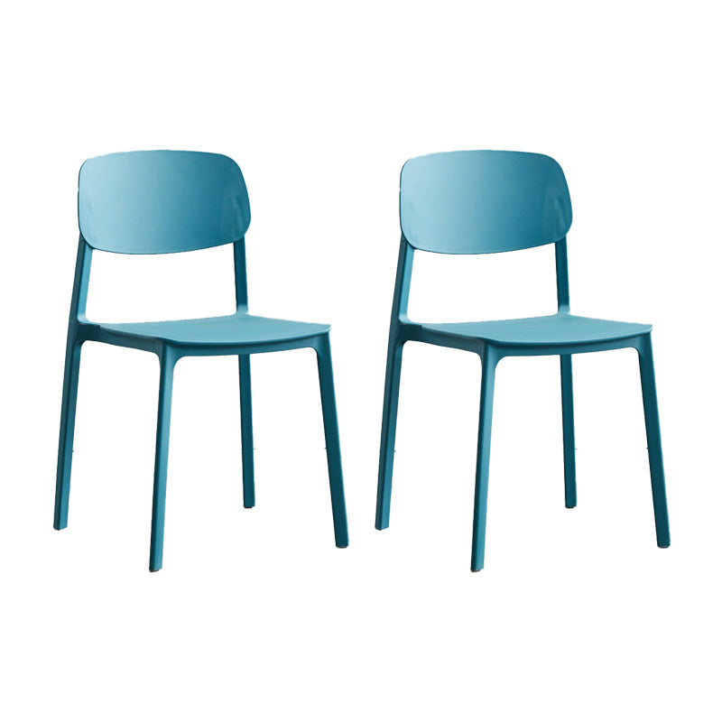 Sedia da pranzo per la sala da pranzo a casa sedia da pranzo con pila di plastica posteriore