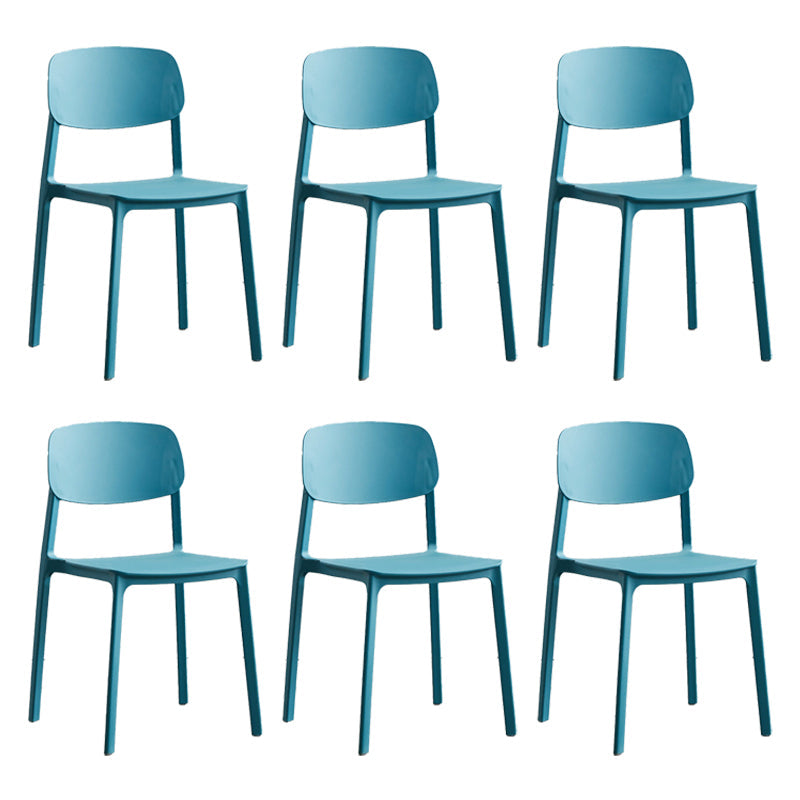 Sedia da pranzo per la sala da pranzo a casa sedia da pranzo con pila di plastica posteriore