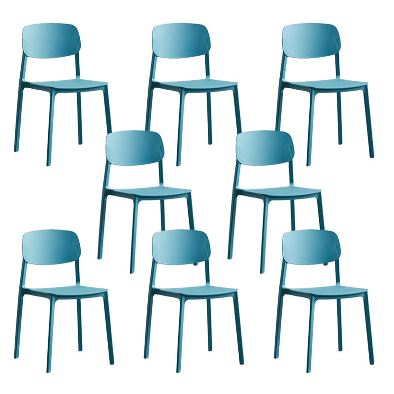 Sedia da pranzo per la sala da pranzo a casa sedia da pranzo con pila di plastica posteriore