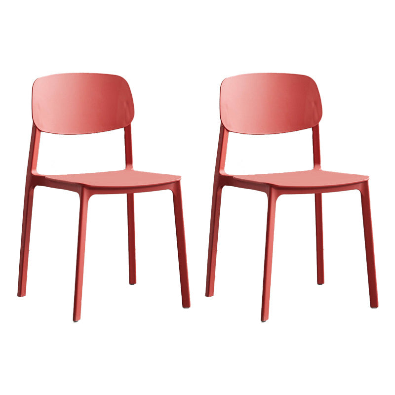 Sedia da pranzo per la sala da pranzo a casa sedia da pranzo con pila di plastica posteriore