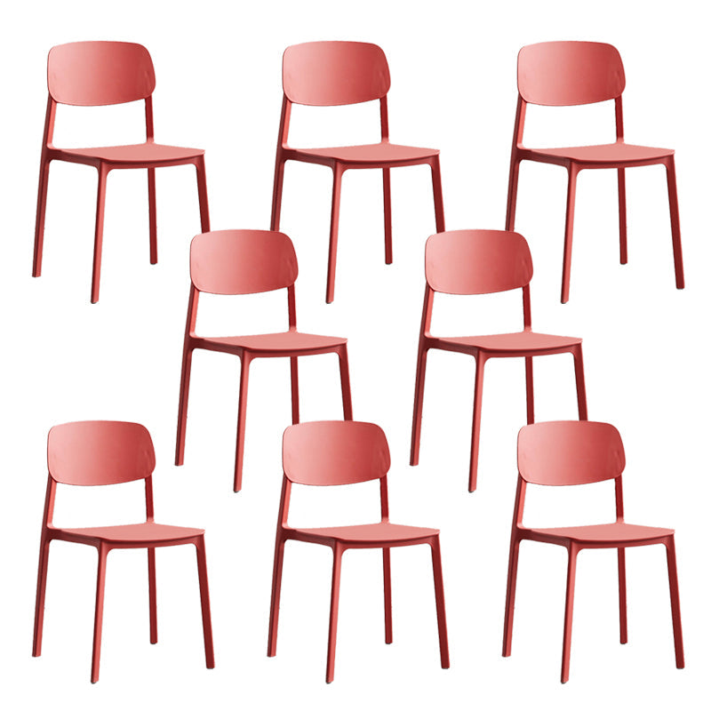 Sedia da pranzo per la sala da pranzo a casa sedia da pranzo con pila di plastica posteriore