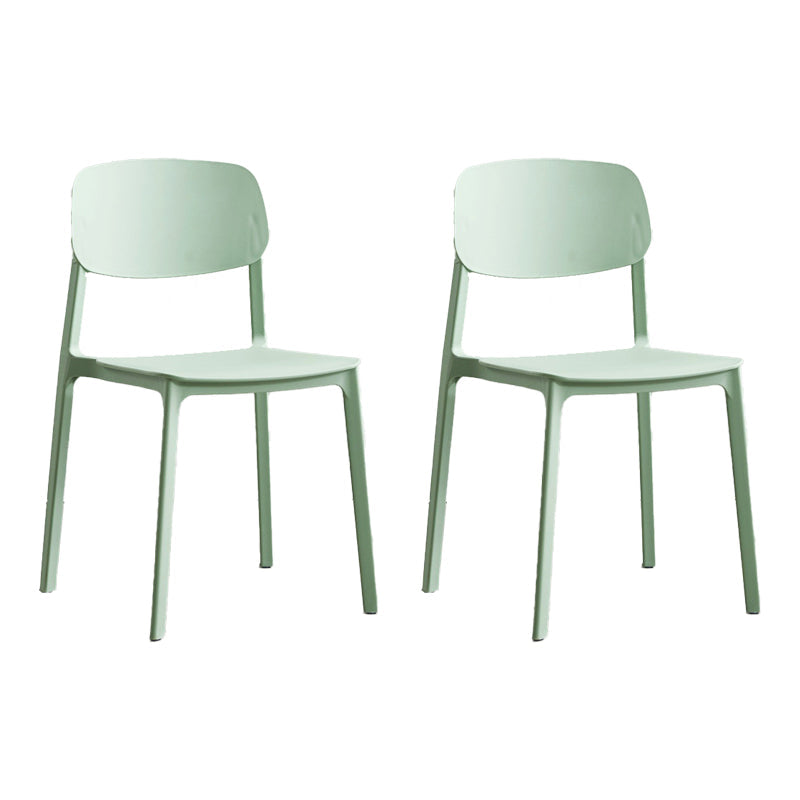 Sedia da pranzo per la sala da pranzo a casa sedia da pranzo con pila di plastica posteriore