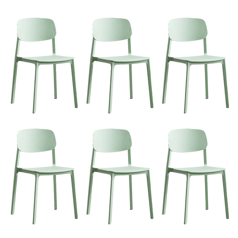 Sedia da pranzo per la sala da pranzo a casa sedia da pranzo con pila di plastica posteriore