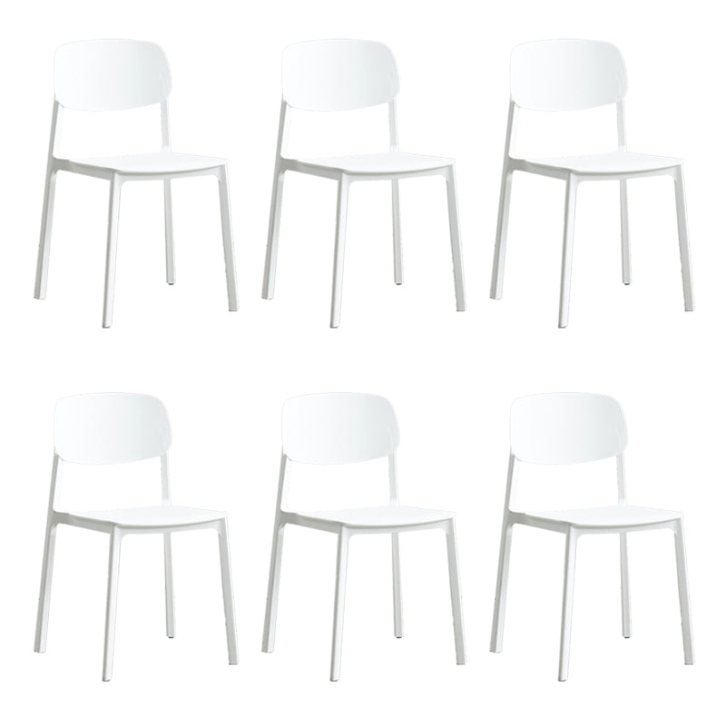 Sedia da pranzo per la sala da pranzo a casa sedia da pranzo con pila di plastica posteriore