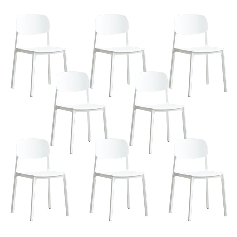 Sedia da pranzo per la sala da pranzo a casa sedia da pranzo con pila di plastica posteriore