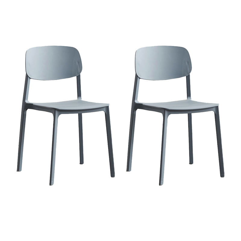 Sedia da pranzo per la sala da pranzo a casa sedia da pranzo con pila di plastica posteriore