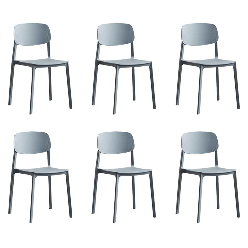 Sedia da pranzo per la sala da pranzo a casa sedia da pranzo con pila di plastica posteriore