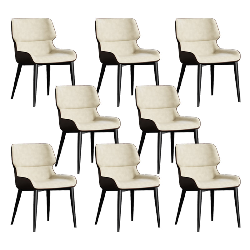 Chaises de salle à manger sans bras contemporaine avec rembourrage avec rembourrage