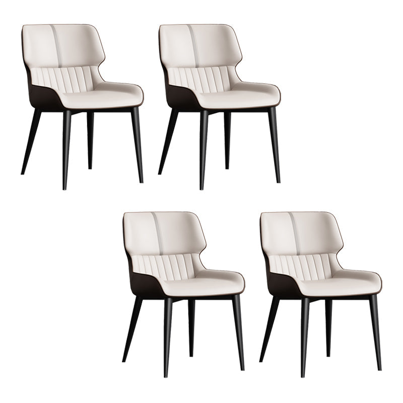 Chaises de salle à manger sans bras contemporaine avec rembourrage avec rembourrage