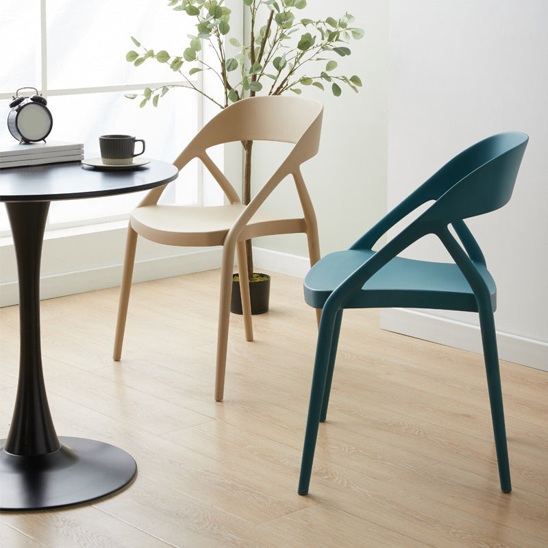 Sedia da casa sedia da pranzo in plastica intatta senza braccio sedia da cucina laterale