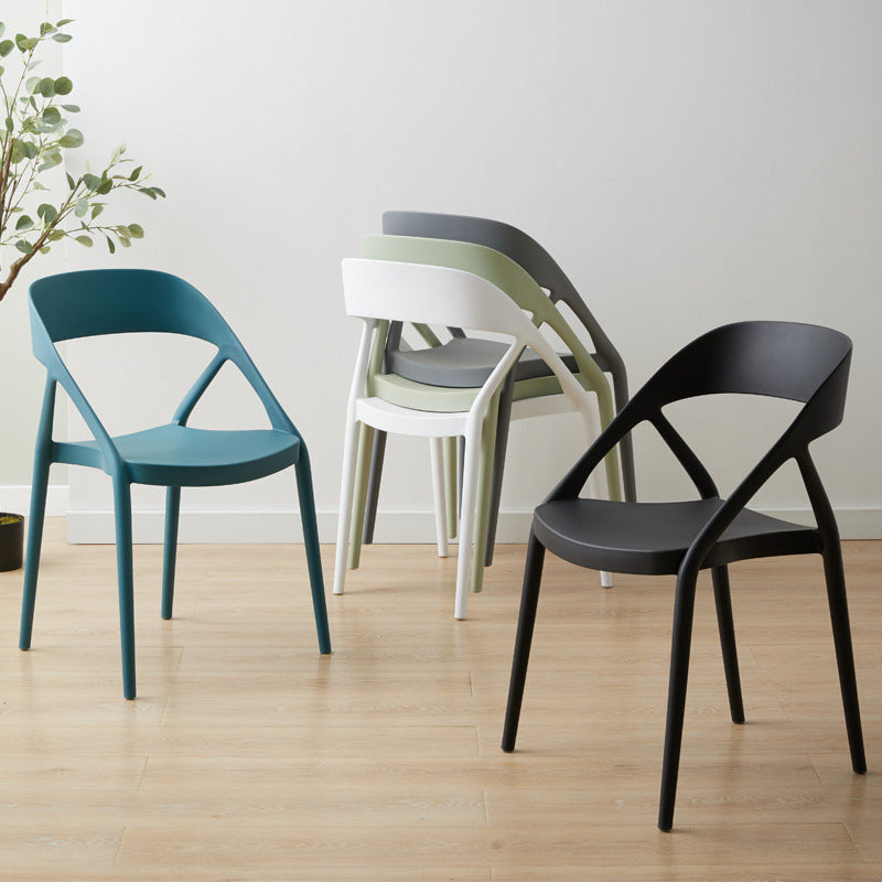 Sedia da casa sedia da pranzo in plastica intatta senza braccio sedia da cucina laterale
