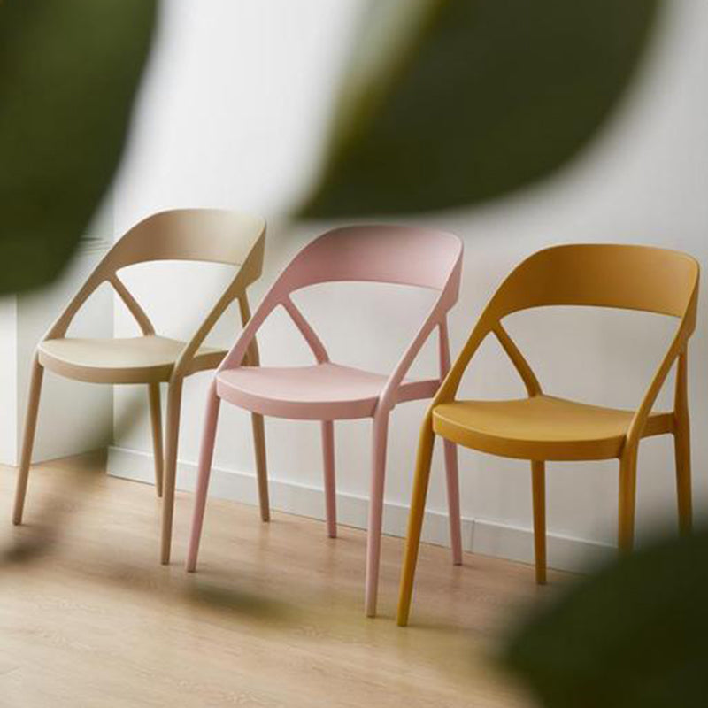 Sedia da casa sedia da pranzo in plastica intatta senza braccio sedia da cucina laterale