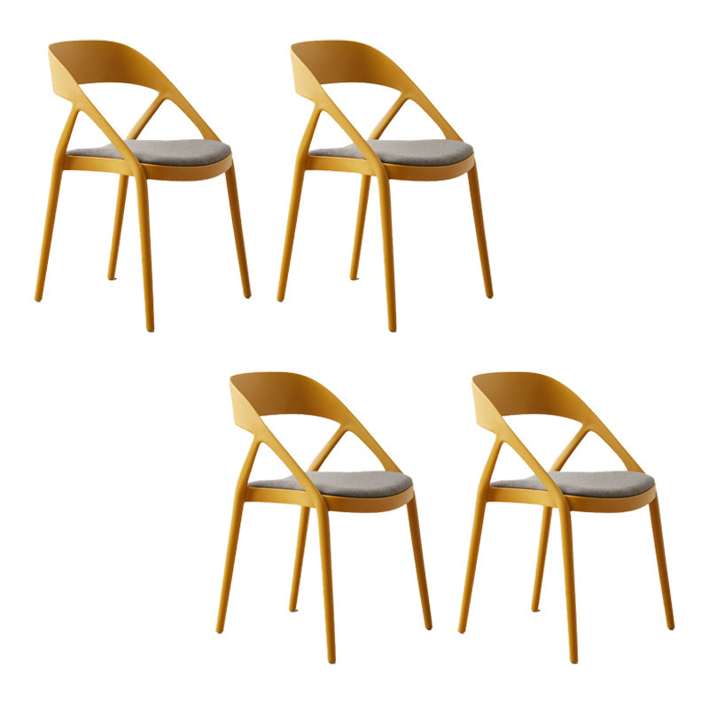 Sedia da casa sedia da pranzo in plastica intatta senza braccio sedia da cucina laterale