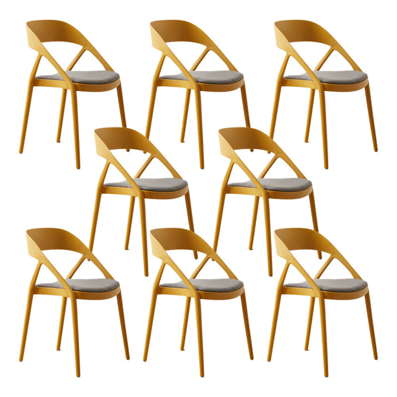 Sedia da casa sedia da pranzo in plastica intatta senza braccio sedia da cucina laterale