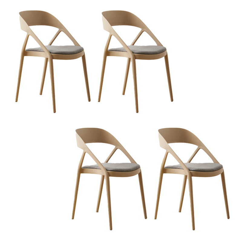 Sedia da casa sedia da pranzo in plastica intatta senza braccio sedia da cucina laterale