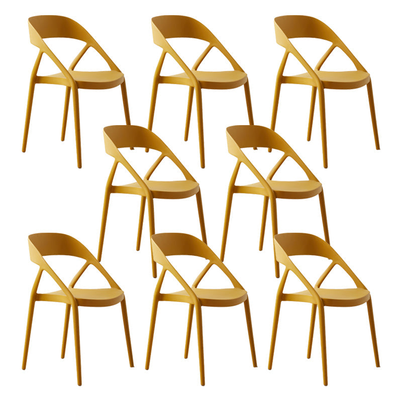 Sedia da casa sedia da pranzo in plastica intatta senza braccio sedia da cucina laterale