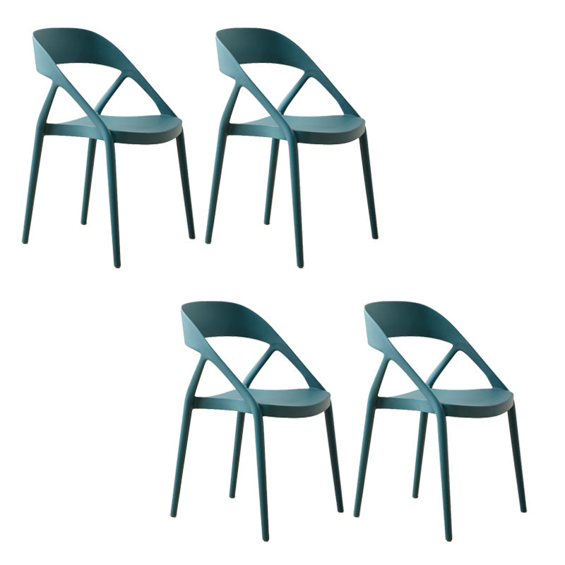 Sedia da casa sedia da pranzo in plastica intatta senza braccio sedia da cucina laterale