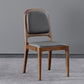 Chaise de salle à manger contemporaine Chaise latéral de jambes en bois massif en noyer