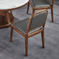 Chaise de salle à manger contemporaine Chaise latéral de jambes en bois massif en noyer