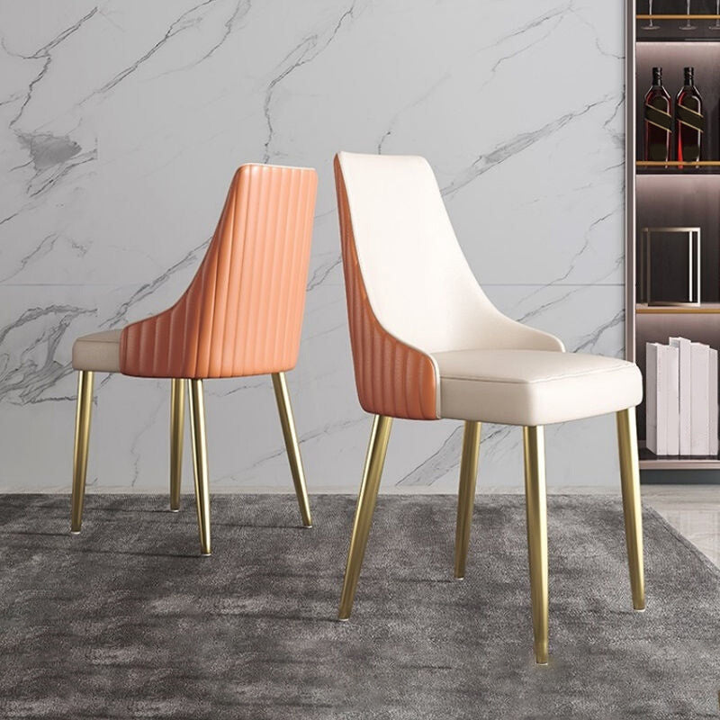 Sedie da pranzo e d'accento glamour Sedia laterale curva Parsons per interni