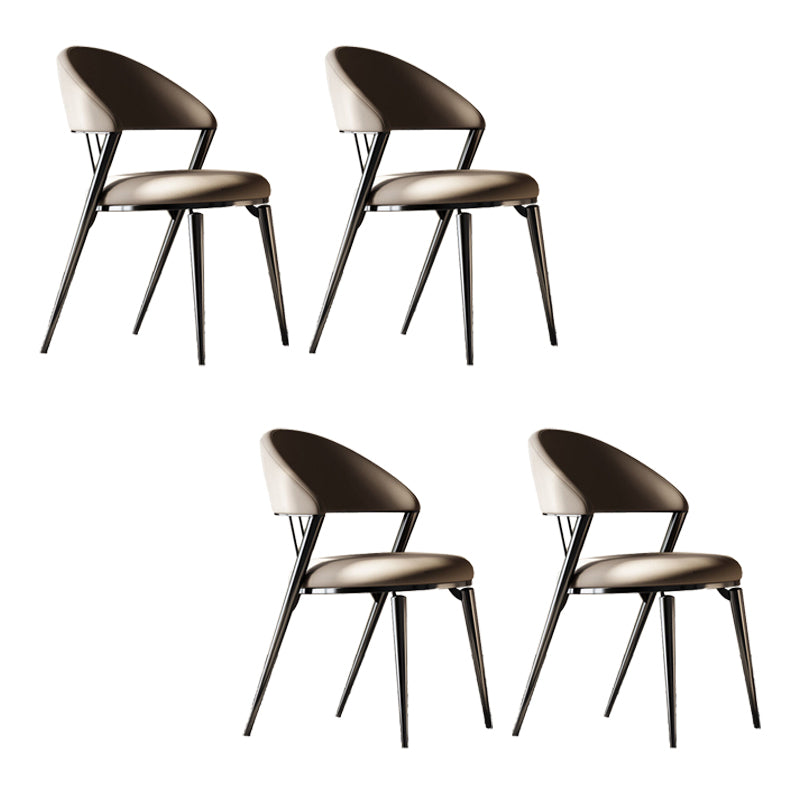 Sedia da pranzo a casa sedia laterale aperta.