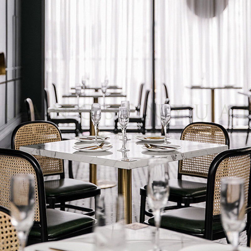 Sedia da pranzo con cucina in metallo contemporaneo sedia da pranzo aperta