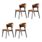 Contemporary Kitchen Dining Chairs Open Back Dining Side Chair Orange 4 Piece Set Clearhalo 'Dining Chairs' 'Dining Tables & Seating' 'dining_chair' 'furn' 'furn_dining_chair' 'Furniture' 'Kitchen & Dining Furniture' 6593725