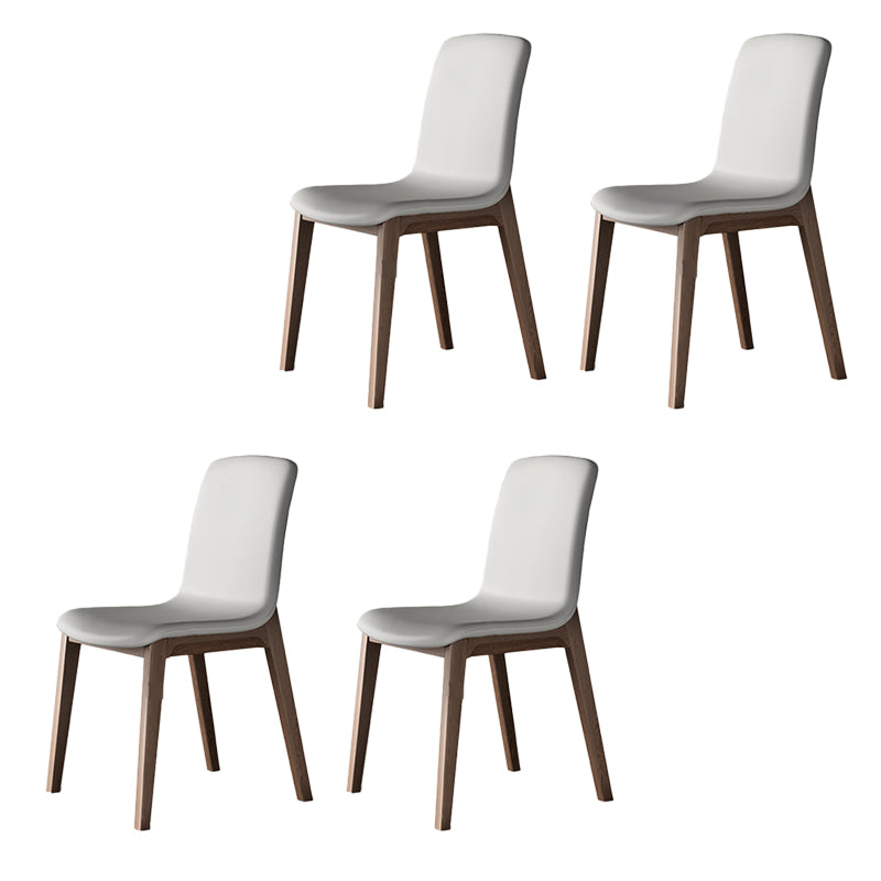 Chaise Parsons de chaise latéral moderne en cuir fausse avec rembourrage