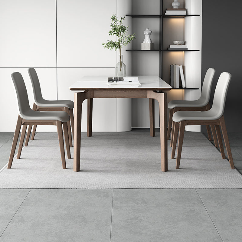 Chaise Parsons de chaise latéral moderne en cuir fausse avec rembourrage