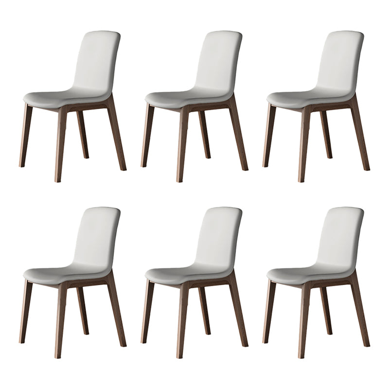 Chaise Parsons de chaise latéral moderne en cuir fausse avec rembourrage