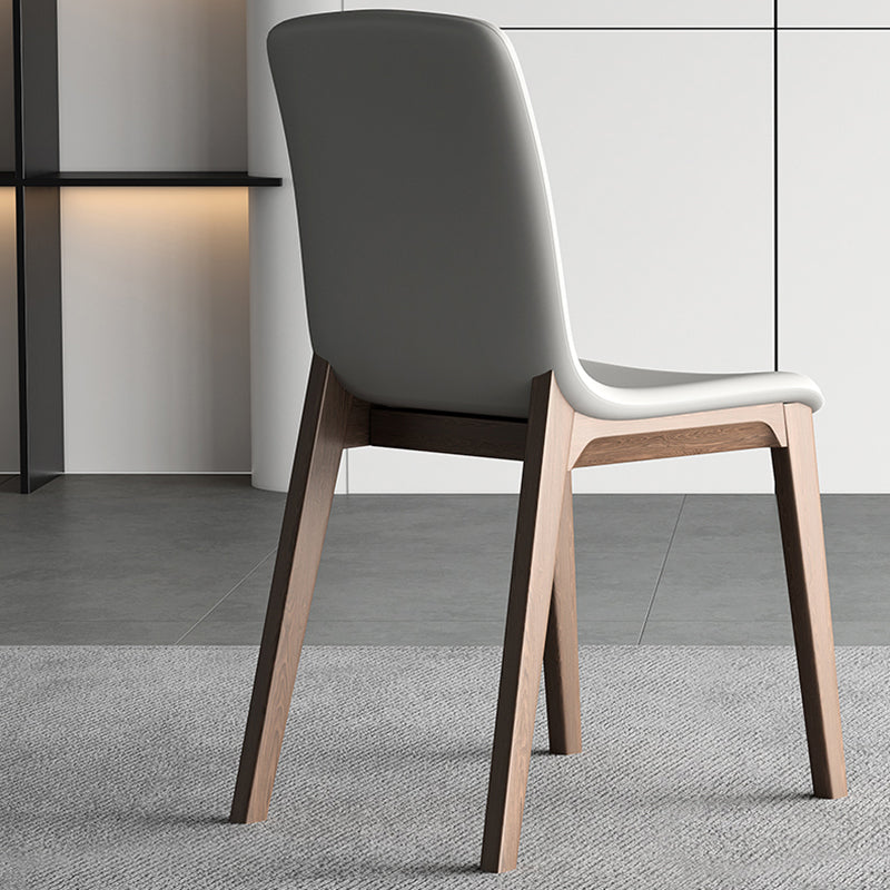 Chaise Parsons de chaise latéral moderne en cuir fausse avec rembourrage