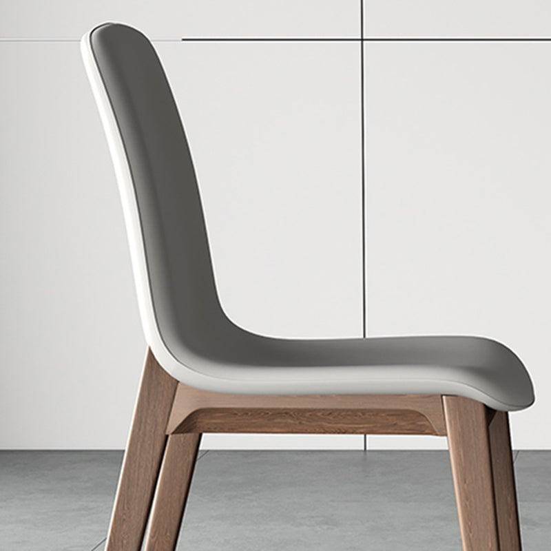 Chaise Parsons de chaise latéral moderne en cuir fausse avec rembourrage