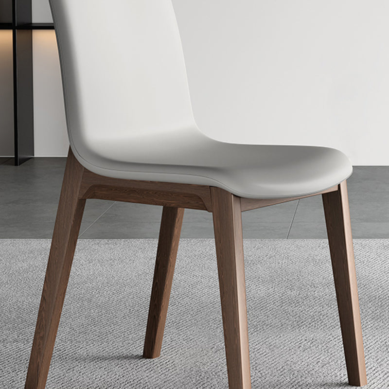 Chaise Parsons de chaise latéral moderne en cuir fausse avec rembourrage