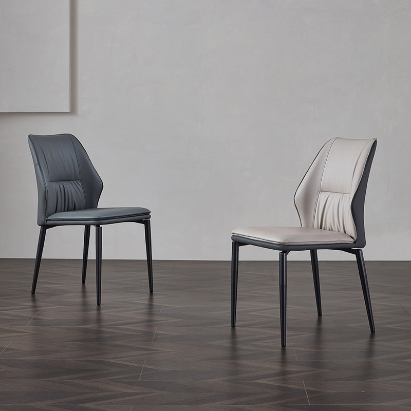 Industrial Dining Room Side Chair Metal Legs Wingback Chairs Clearhalo 'Dining Chairs' 'Dining Tables & Seating' 'dining_chair' 'furn' 'furn_dining_chair' 'Furniture' 'Kitchen & Dining Furniture' 6593758