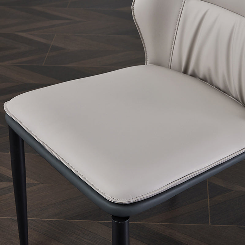 Industrial Dining Room Side Chair Metal Legs Wingback Chairs Clearhalo 'Dining Chairs' 'Dining Tables & Seating' 'dining_chair' 'furn' 'furn_dining_chair' 'Furniture' 'Kitchen & Dining Furniture' 6593766
