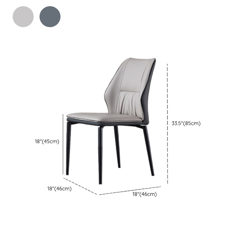 Industrial Dining Room Side Chair Metal Legs Wingback Chairs Clearhalo 'Dining Chairs' 'Dining Tables & Seating' 'dining_chair' 'furn' 'furn_dining_chair' 'Furniture' 'Kitchen & Dining Furniture' 6593774