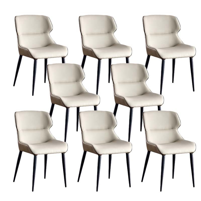 Faux Leather Kitchen Dining Side Chairs Wingback Side Chairs