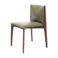 Armless Kitchen Dining Side Chair Faux Leather Chair with Wood Legs