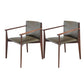 Armless Kitchen Dining Side Chair Faux Leather Chair with Wood Legs