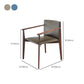 Armless Kitchen Dining Side Chair Faux Leather Chair with Wood Legs