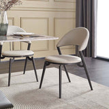 Armless Upholstered Dining Chairs Faux Leather Kitchen Dining Side Chair