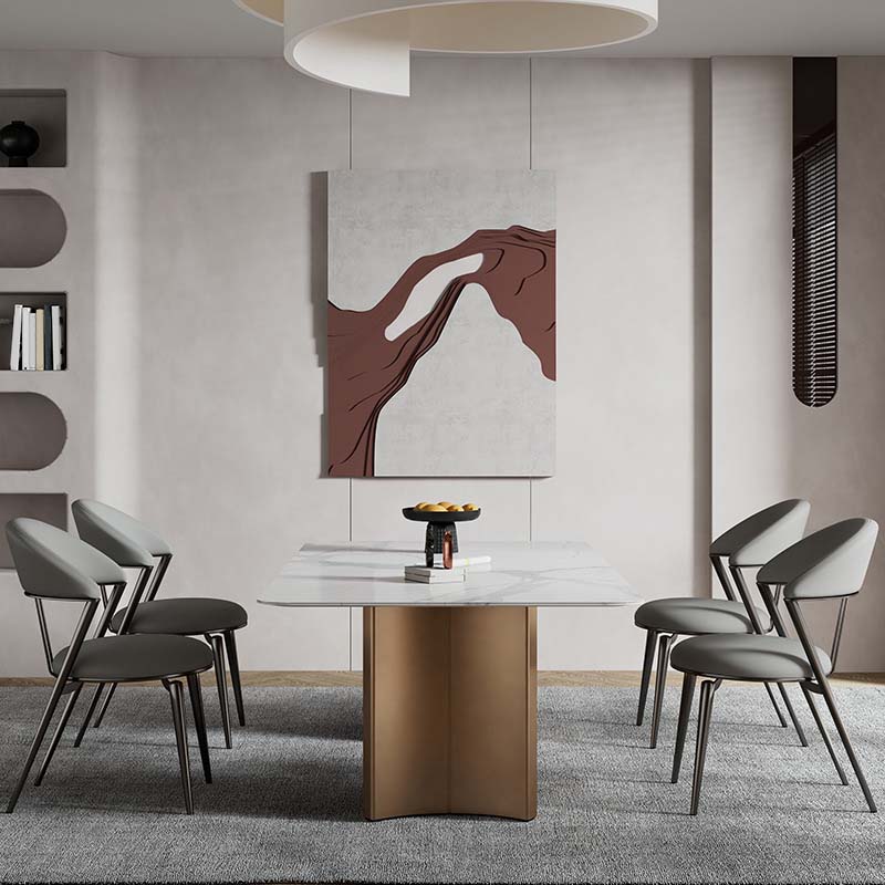 Armless Upholstered Dining Chairs Faux Leather Kitchen Dining Side Chair