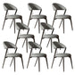 Armless Upholstered Dining Chairs Faux Leather Kitchen Dining Side Chair