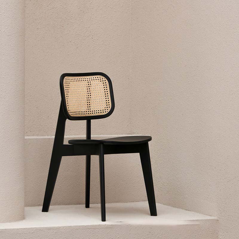 Armless Kitchen Dining Side Chair Wood Open Back Dining Side Chair