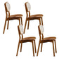 Armless Kitchen Dining Side Chair Wood Open Back Dining Side Chair